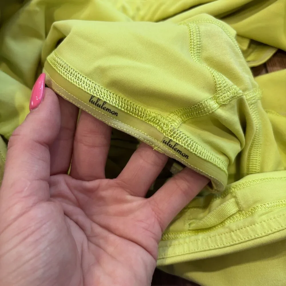 Lululemon Pace Rival Mid-Rise Skirt in Neon Green/Yellow Size 8 Athletic Outdoor - Picture 5 of 8